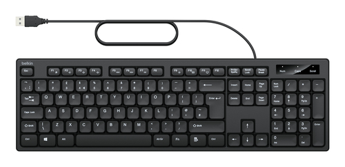 Belkin Connect Combo Keyboard & Mouse - English - USB Type A Cable Keyboard - USB Type A Cable Mouse - Optical - 1200 dpi 