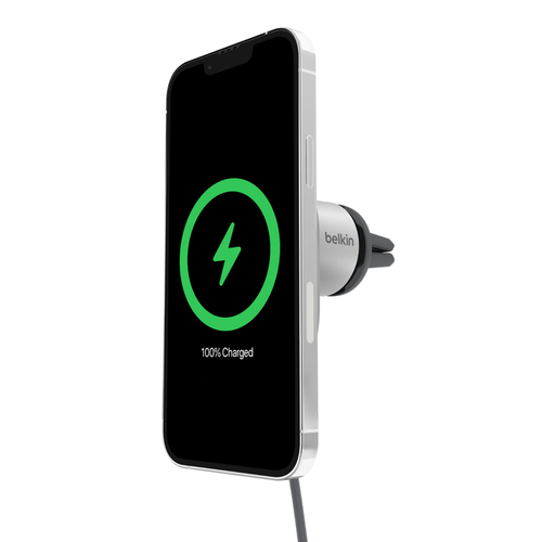 Belkin BoostCharge Pro Induktionsladegerät - Grau - für Qi2-fähiges Gerät, iPhone - Eingangsstecker: USB - MagSafe-Technol