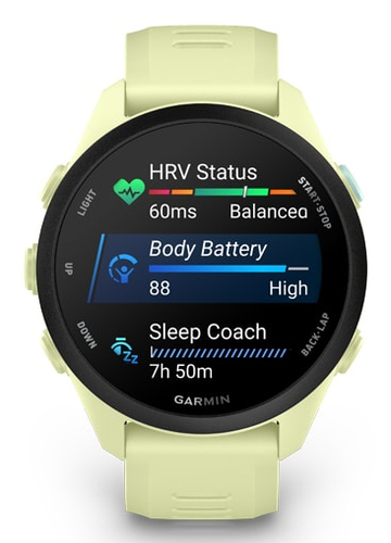 Garmin Forerunner 70. Display diagonal: 3.05 cm (1.2"), Display technology: AMOLED, Display resolution: 390 x 390 pixels, 