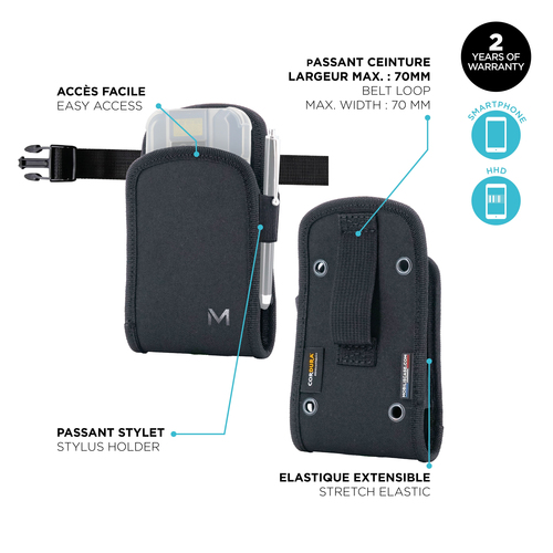 Mobilis Holster Basic. Product type: Holster, Product colour: Black, Material: Neoprene. Width: 112 mm, Depth: 35 mm, Heig