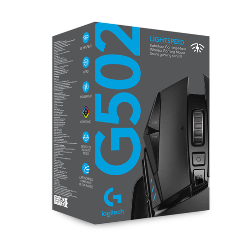 Logitech G G502 Ratón inalámbrico para gaming LIGHTSPEED. Format: Droitier. Technologie de détecteur de mouvement: Optique