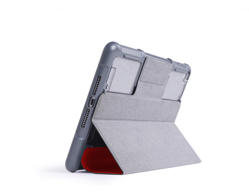 STM Goods Dux Plus Duo Tasche Apple iPad mini (5. Generation), iPad mini 4 - Rot, Glasklar - Polycarbonat Mantel