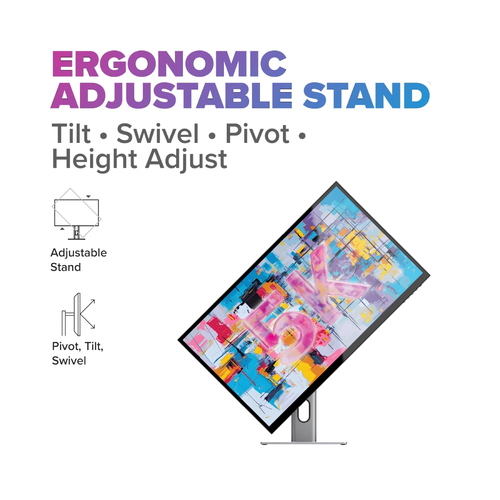 Alogic Clarity 27C5KPD 27" Class 5K LED Monitor - 16:9 - Silver, Black - 68.6 cm (27") Viewable - In-plane Switching (IPS)