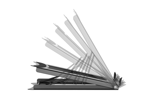 Digitus Mobiler Notebook Ständer. Produkttyp: Laptop-Ständer, Produktfarbe: Schwarz, Material: Metall. Breite: 255 mm, Tie