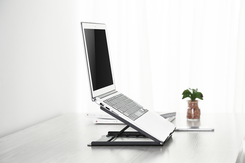 Digitus Mobiler Notebook Ständer. Produkttyp: Laptop-Ständer, Produktfarbe: Schwarz, Material: Metall. Breite: 255 mm, Tie