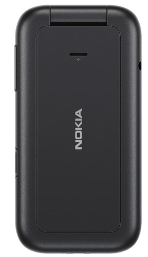 Nokia 2660 Flip - 4G, VoLTE, 2,8"+1,77", 0,3MP, 48MB/128MB, Black. Form factor: Flip. SIM card capability: Dual SIM. Displ