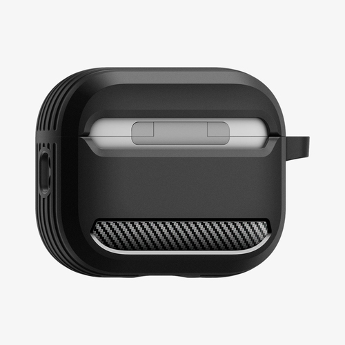 Spigen Rugged Armor AirPods Pro 3 Case Matte Black. Product type: Case, Material: Thermoplastic polyurethane (TPU), Produc