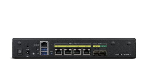 Lancom 2100EF Router - 4 Anschlüsse - 4 RJ-45 Port(s) - Management-Port - 2 SFP+ Steckplätze - 10 Gigabit Ethernet - IEEE 