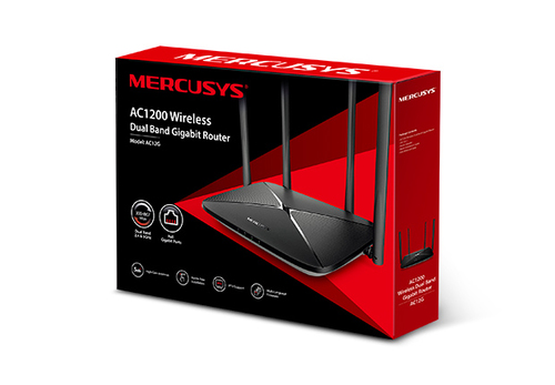 Mercusys AC1200 Wireless Dual Band Gigabit Router. Wi-Fi band: Dual-band (2.4 GHz / 5 GHz), Top Wi-Fi standard: Wi-Fi 5 (8