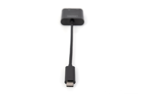 Digitus USB Type-C™ Gigabit Ethernet adapter with Power Delivery support. Product colour: Black, Country of origin: China.