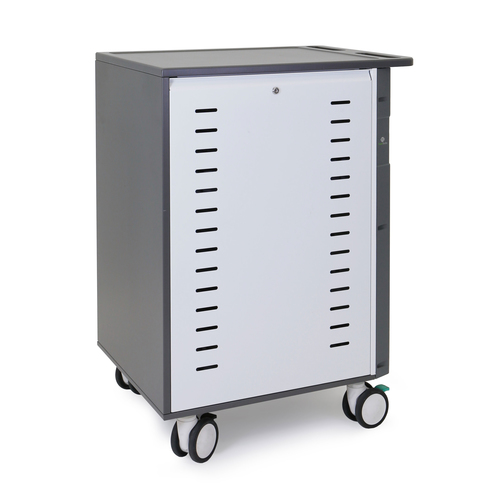 Ergotron Zip40 Laptop/Tablet-Ladewagen - 3,45 kg Belastbarkeit - 4 Rollen - 127 mm Rollengröße - Stahl - 662,9 mm Breite x