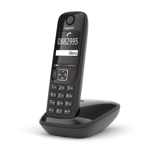 Gigaset AS690 DECT-Schnurlostelefon - Schwarz - 1 Telefonleitung(en) - 1 Gleichzeitige Anrufe - Freisprecheinrichtung