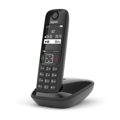 Gigaset AS690 DECT-Schnurlostelefon - Schwarz - 1 Telefonleitung(en) - 1 Gleichzeitige Anrufe - Freisprecheinrichtung