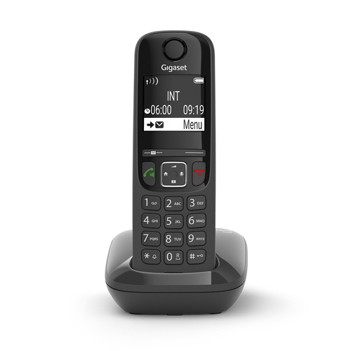 Gigaset AS690 DECT-Schnurlostelefon - Schwarz - 1 Telefonleitung(en) - 1 Gleichzeitige Anrufe - Freisprecheinrichtung