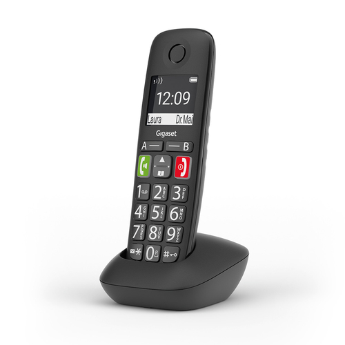 Gigaset E290HX. Typ: Analoges/DECT-Telefon, Hörertyp: Kabelloses Mobilteil. Telefonbuch Kapazität: 150 Eintragungen. Anruf
