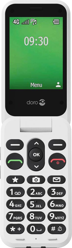 Doro Leva E30 Feature Phone - Flexibler faltbarer Bildschirm - 4G - Schwarz, Weiß - Flip - kein SIM-Lock