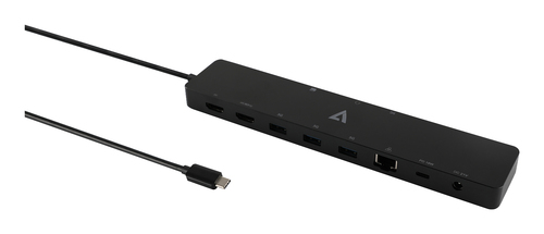 V7 DOCKUCPT2D USB Tipo C Esta�ão de ancoragem para Notebook - Capacidade de carregamento - Leitor de cartão de memória - S