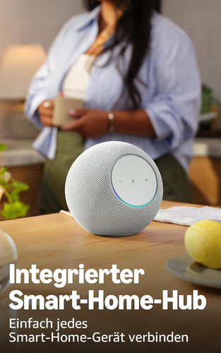 Amazon Echo Studio. Virtueller Assistent: Amazon Alexa, Form: Sphärisch, Produktfarbe: Weiß. Eingebaute Audio-Decoder: Dol