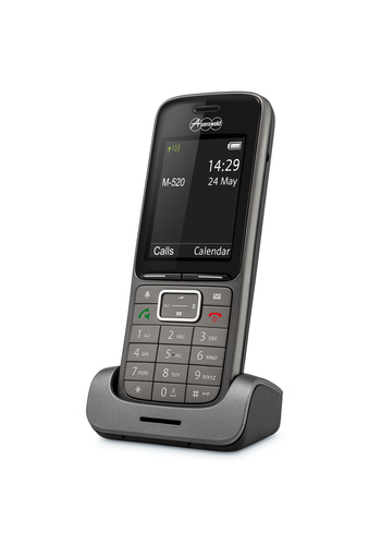 Auerswald COMfortel M-520. Typ: DECT-Telefon, Hörertyp: Kabelloses Mobilteil, Maximum Innenabstand: 50 m, Maximum Außenabs