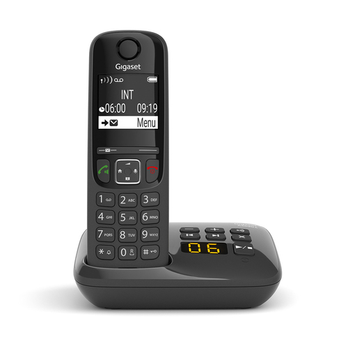 Gigaset AS690A DECT-Schnurlostelefon - Schwarz - 1 Telefonleitung(en) - 1 Gleichzeitige Anrufe - Anrufbeantworter - Freisp