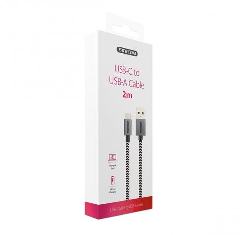 Sitecom 1 m USB/USB-C Datentransferkabel für Smartphone, Tablet - Erster Anschluss: 1 x 24-polig Typ C Stecker USB - Zweit