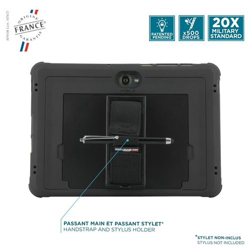 MOBILIS PROTECH Tasche Samsung Tablet - Schwarz - TFP 4.0 Körper - Sturzsicher, Stoßfest, Vibrationsbeständig, Bruchfest, 