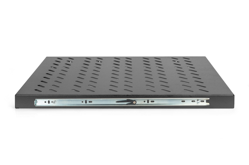 Digitus Rack Shelf - Black - Steel - 25 kg Maximum Weight Capacity