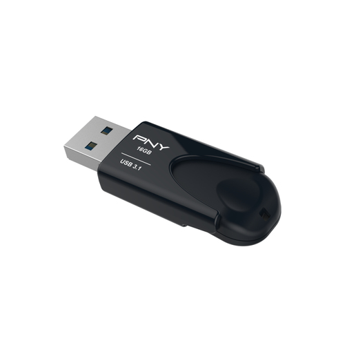 PNY Attaché 4 3.1 16 GB USB 3.1 Typ A Flash-Laufwerk - Schwarz - 80 MB/s Read Speed - 20 MB/s Write Speed - 1 / Pack