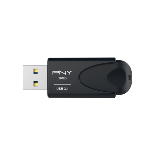PNY Attaché 4 3.1 16 GB USB 3.1 Typ A Flash-Laufwerk - Schwarz - 80 MB/s Read Speed - 20 MB/s Write Speed - 1 / Pack