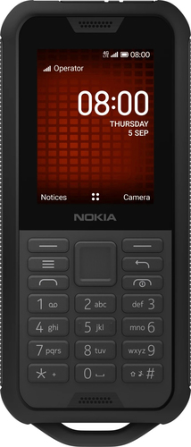Nokia 800 Tough. Form factor: Bar. SIM card capability: Dual SIM. Display diagonal: 6.1 cm (2.4"), Display resolution: 320