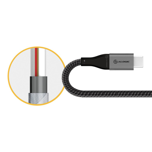 Alogic Super Ultra 15 cm USB/USB-C Datentransferkabel - 1 / Pack - Cable for Telefon, Tablet, Notebook, Peripheriegerät, C