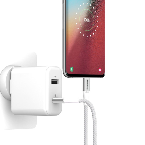Alogic Super Ultra 30 cm USB-C Datentransferkabel - 1 - Cable for Notebook, Tablet, Telefon - 480 Mbit/s - Silber