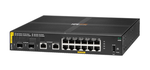 HPE 6100 12 Ports Manageable Ethernet Switch - 2 Layer Supported - Modular - 21.90 W Power Consumption - 139 W PoE Budget 