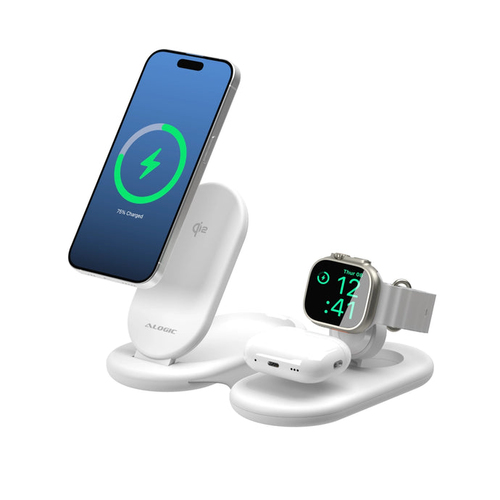 Alogic PackAway Induktionsladegerät - für Ohrhörer, Smartwatch, Smartphone, iPhone, AirPod - 5 V Gleichstrom, 9 V DC, 12 V