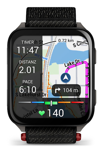 Garmin Venu X1. Dimensioni diagonale schermo: 5,08 cm (2"), Tecnologia display: AMOLED, Risoluzione del display: 448 x 486