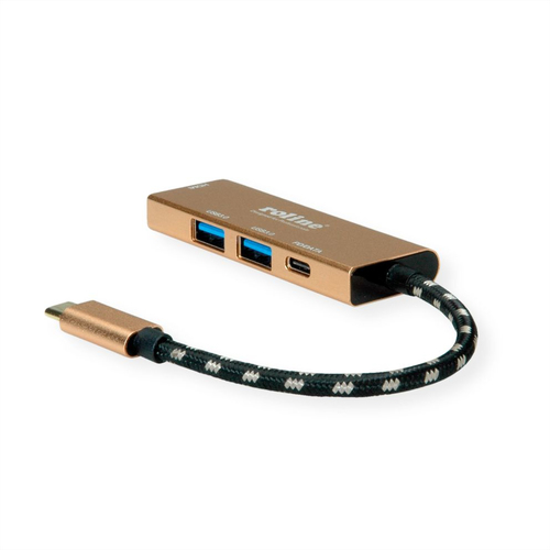 Roline USB 3.2 Gen. 2 (3.1 Gen. 2) Typ-C Docking Station für Notebook, TV, Monitor, Projektor, Tastatur, Maus, Festplatte,