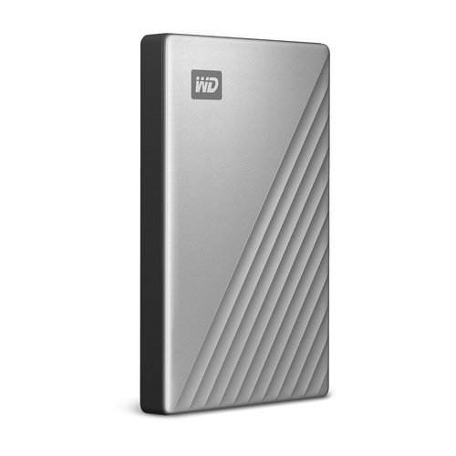 WD My Passport Ultra Tragbar Festplatte - Extern - 5 TB - Silber - Desktop-PC Unterstütztes Gerät - USB 3.0 - 256-bit Vers