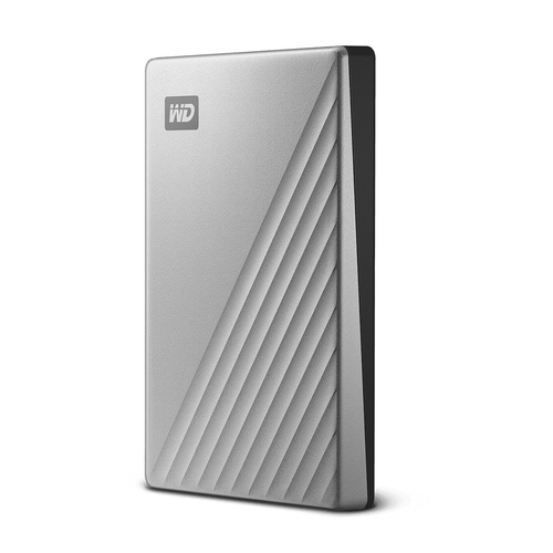 WD My Passport Ultra Tragbar Festplatte - Extern - 5 TB - Silber - Desktop-PC Unterstütztes Gerät - USB 3.0 - 256-bit Vers