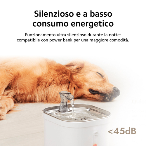 Petoneer Fresco Mini Plus, Abbeveratoio automatico per animali domestici, Acrilonitrile butadiene stirene (ABS), Bianco, U