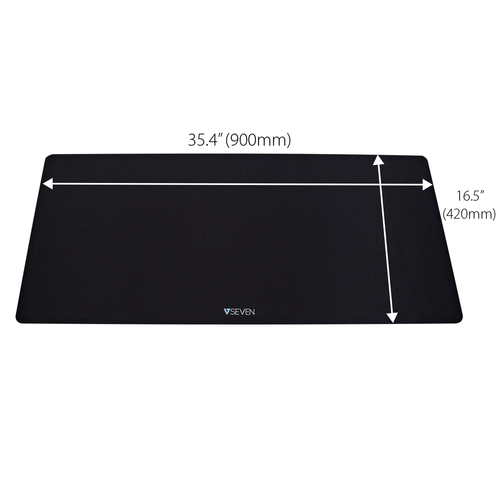 V7 MP04BLK Extra Large Mouse Pad - 30 mm x 420 mm - Black - Neoprene, Rubber - Stain Resistant, Odor Resistant - Mouse/Key