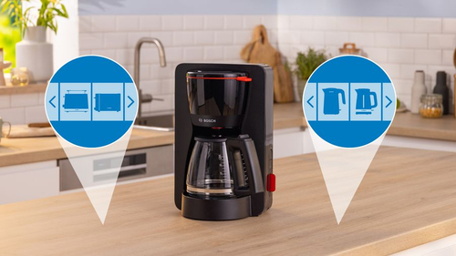 Coffee Maker Bosch TKA3M133 1200 W - Nero - 1,40 L - Vetro Carafe