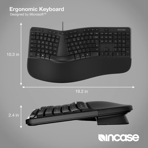 Incase Designed by Microsoft Ergonomic Keyboard. Tastatur Formfaktor: Volle Größe (100%). Tastatur-Stil: Geschwungen. Über