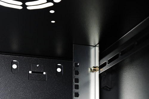 Digitus Dynamic-N 9U Wall Mountable Enclosed Cabinet Rack Cabinet for Networking, Server - Black - Steel, Glass, Sheet Ste