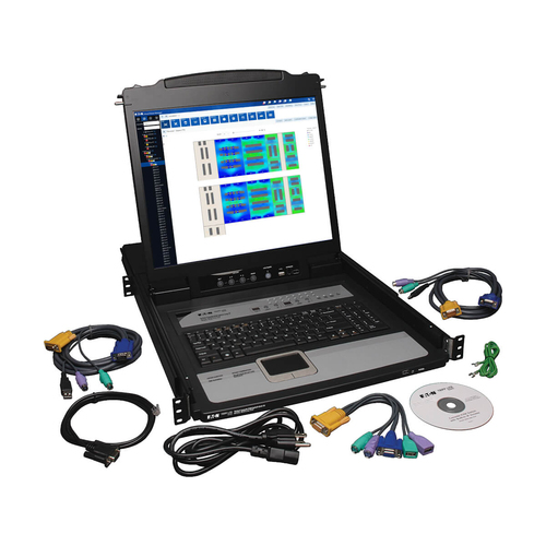 Tripp Lite B020-U16-19-IP NetDirector 16-Port 1U Rack-Mount Console IP KVM Switch with 19 in. LCD. Display diagonal: 48.3 