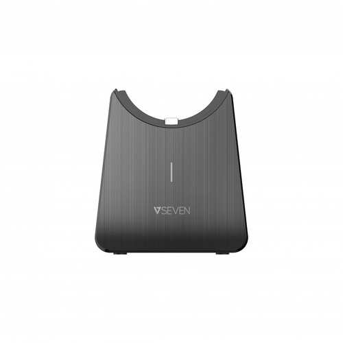 V7 H605M Wireless On-ear, Over-the-head Mono Headset - Black, Grey - Microsoft Teams Certification - Monaural - Supra-aura