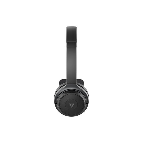 V7 H605M Wireless On-ear, Over-the-head Mono Headset - Black, Grey - Microsoft Teams Certification - Monaural - Supra-aura