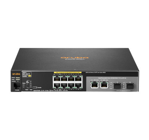 Aruba 2530 8 PoE+ Internal PS. Switch type: Managed, Switch layer: L2. Basic switching RJ-45 Ethernet ports type: Fast Eth