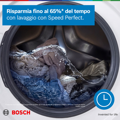 Lavatrice Bosch WUU28T29II Caricamento Frontale 9 kg - Bianco - Funzione vapore - 1400 Velocità centrifuga (rpm)