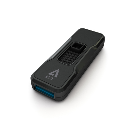 V7 32GB USB 3.1 DRIVE SLIDER BLACK