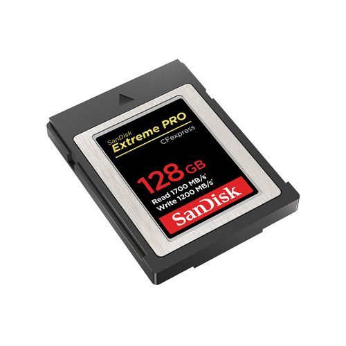 SanDisk SDCFE-128G-GN4NN. Capacidade: 128 GB, Tipo de flash card: CFexpress, Velocidade de leitura: 1700 MB/s, Velocidade 